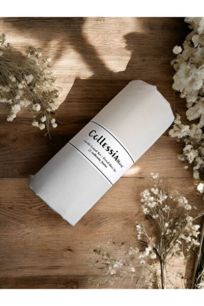 CollessiaHome 100% Cotton Satin Fitted Single Bed Sheet Set Stone Needle Production