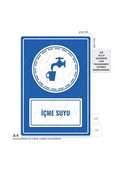Posterya Ul01089-A4 - Drinking Water Warning Sign (21.6×30.3cm)