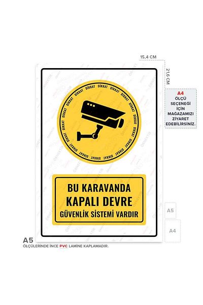 Posterya Ul01360-A5 - This Caravan Has a Closed Circuit Security System Warning Sign (15,4×21,6cm)