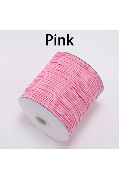 Choice 0.5 مم (10 أمتار) وردي 10 أمتار/مجموعة من حبل قطني مشمع كوري بخيوط مشم...