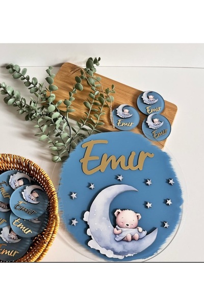 İSİM LAZER Bebek Kapı Süsü/Kapı Süsü/Hastane Odası Yeni Doğan Bebek Kapı Süsü