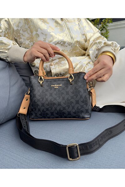 Cacharel ORİJİNAL CACHAREL MONOGRAM BASKILI OMUZ VE ÇAPRAZ ÇANTASI