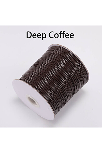 YouYoungDifferent حبل قطني مشمع كوري بطول 2.0 مم (10 أمتار) بلون القهوة العمي...