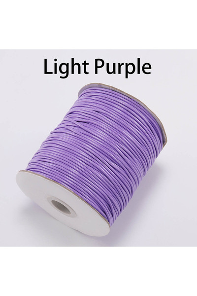 Choice 0.8 مم (10 أمتار) أرجواني فاتح 10 أمتار/مجموعة من حبل قطني مشمع كوري ب...