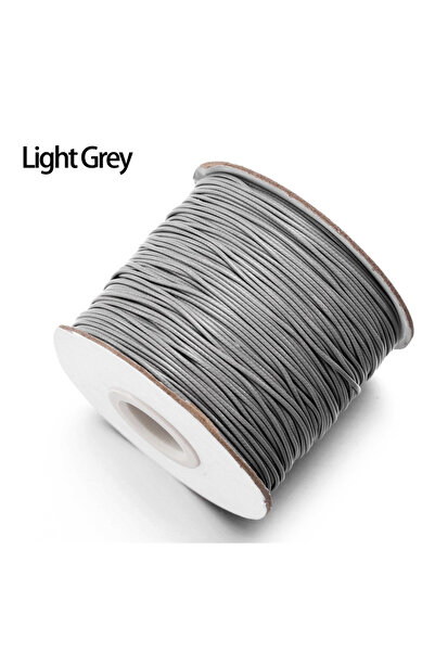 Choice 0.8 مم (10 أمتار) رمادي فاتح 10 أمتار/مجموعة من حبل قطني مشمع كوري، حب...