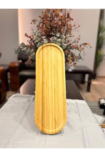 aljahwari Single rectangular wooden serving tray