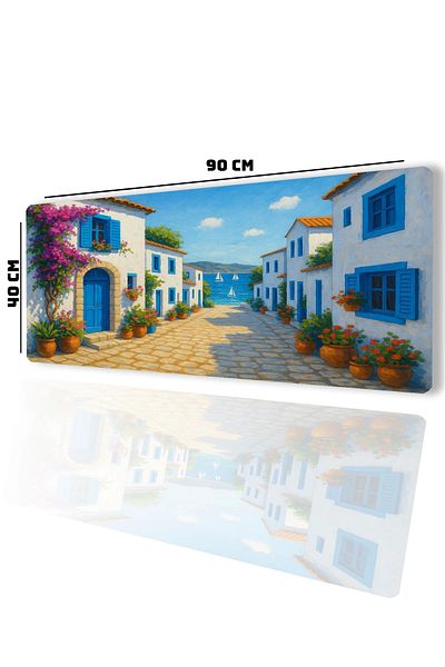SonicTouch UltraGrand أزرق أبيض الطابق السفلي منازل سلس Xxl ألعاب لاعب سطح المكتب لوحة المفاتيح لوحة الماوس 40x90 سنتيمتر