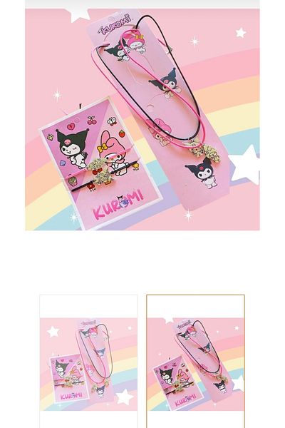 Nilperi Bracelet and Necklace Set - Kuromi Friend