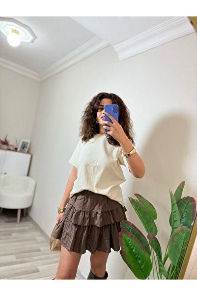 Misun butik fırfırlı şortlu etek