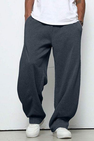 BSBSPOR Summer Ultra Loose Cut Baggy Adjustable Long Comfortable Fit Gray Black Dark Gray