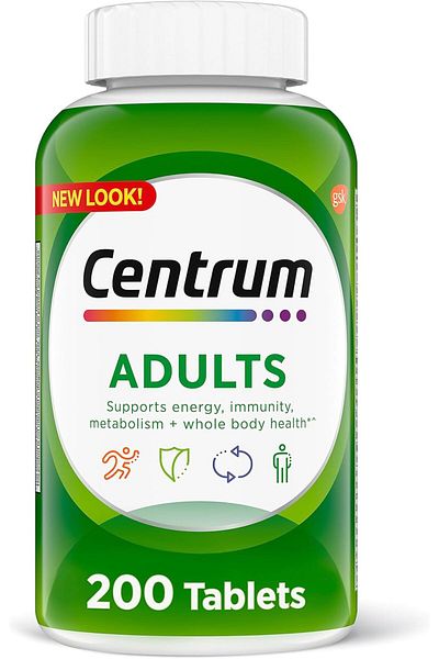 Centrum Adult Multivitamin Multimineral with Antioxidants Zinc Vitamin D3 and B Vitamins 200 tablets