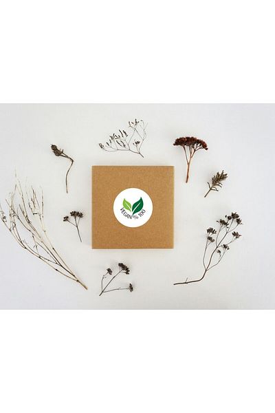 CASALINGHI White Vegan Green Food Labels Allergen Round Matte Sticker 3 cm (100 Pieces)