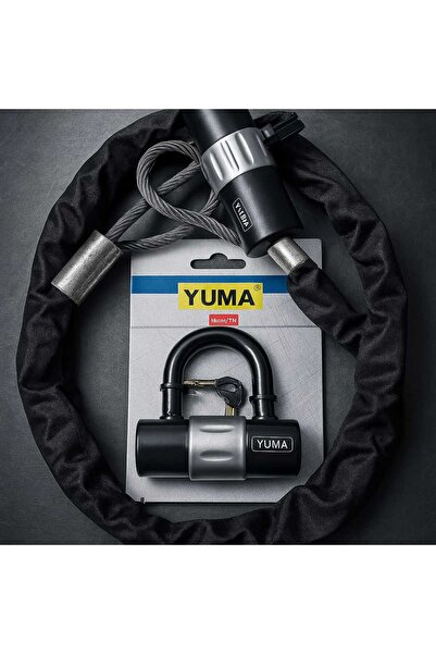 Vi Caro U bar Kilitli 10 mm 2 metre Çelik Halat Motorsiklet Zincir Kilit Scoo...