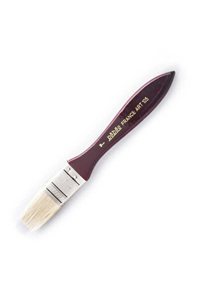 Pebeo 105 - 1 Beyaz Kıl Yassı Geniş Yağlı Boya Zemin Fırçası