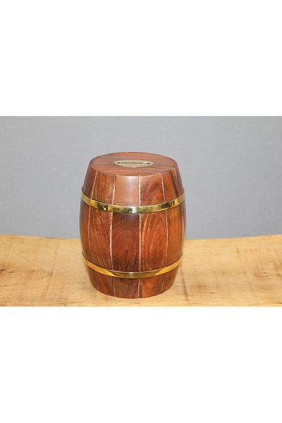 Anemore Collection Brass Detailed Barrel Piggy Bank Model 2