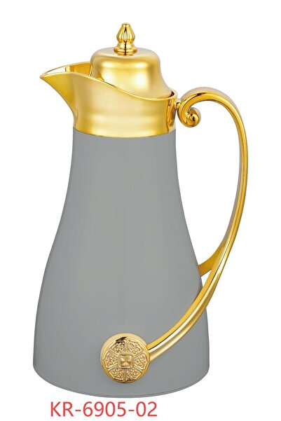 Kroos ترمس للشاي والقهوة مزود بسعة 1 لتر  لون موحد من كروس