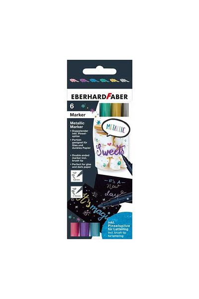 Eberhard Faber Metallic Marker Duo 6Pcs