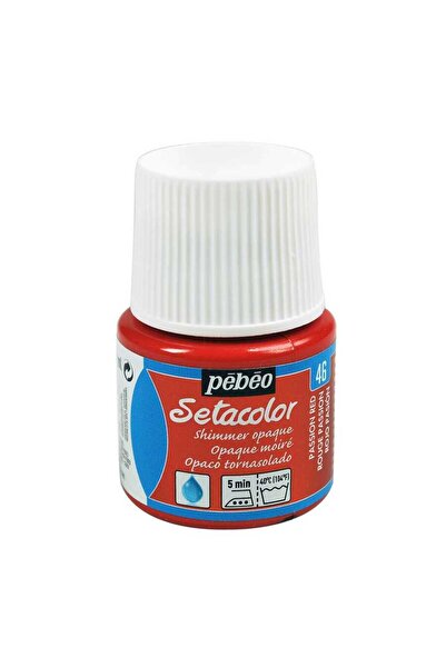 Pebeo Setacolor Opak Metalik Kumaş Boya 45ml Şişe - 46 Passion Red