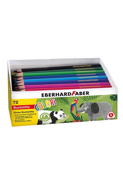 Eberhard Faber Colori Thick Triangle Kuruboya 72 Piece Set