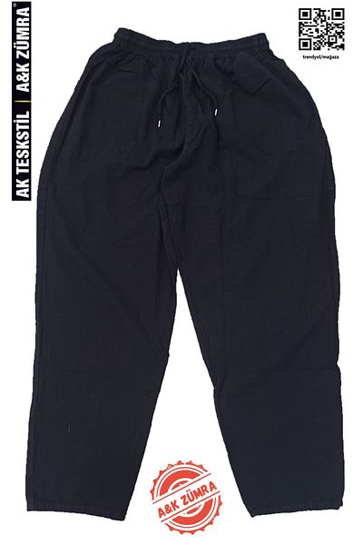 A&K ZÜMRA Linen Look Hambez Large Size Trousers