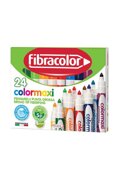 Fibracolor Colormaxi Jumbo Felt Tip Pen 24 Colors