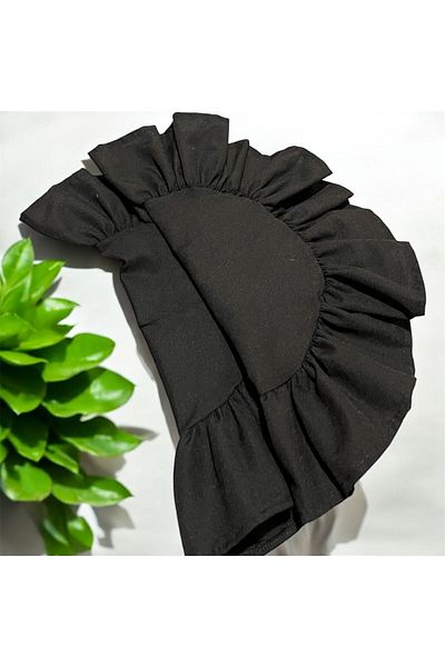 Erba kreasyon Set de 2 40x40 Serviciu american - Placă rotundă cu volane Bumbac Poliester