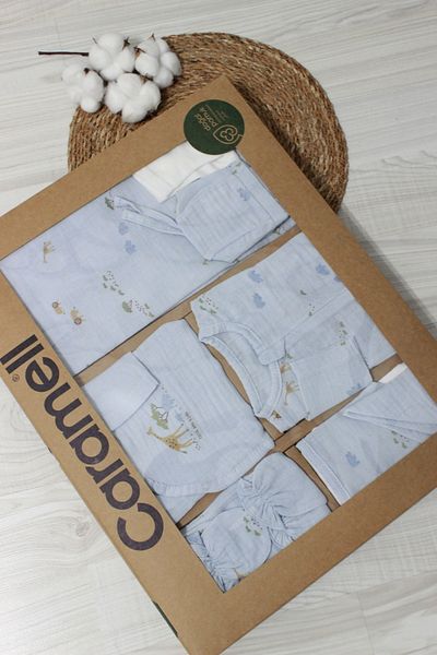 Caramell Barbosa Muslin Safari Giraffe 10-Piece Hospital Outfit Set New Season (Summer)
