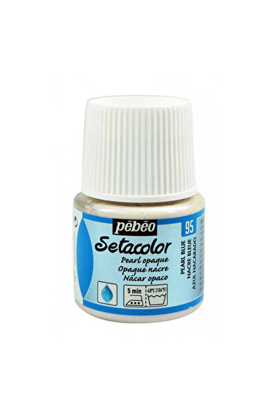Pebeo Setacolor Yanar Döner Opak Kumaş Boya 45ml Şişe - 95 Pearl Blue
