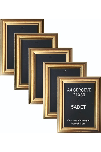 cercevehome 5ADET A4 Çerçeve 21x30 Diploma-Sertifika Çerçevesi Masa Üstü Ayak...