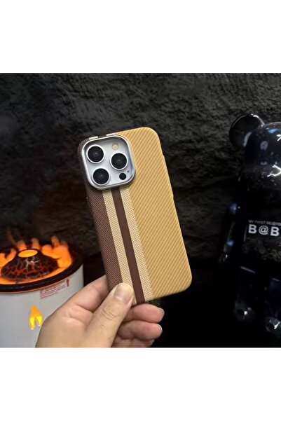 Bruntoo BR Apple İphone 16 Pro Uyumlu Lux Carbon Fiber Magsafe Metal Kılıf Ul...