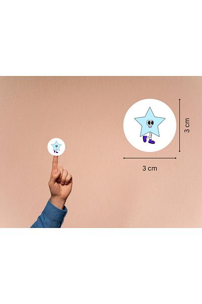 CASALINGHI Colorful Mixed Smiley Faces Labels Cute Faces Round Matte Sticker 3 cm (84 Pcs)