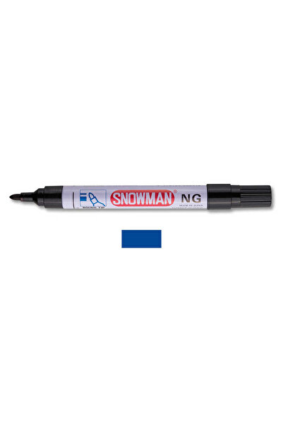 Snowman Round Tip Metal Body Permanent Marker - Blue
