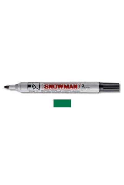 Snowman Round Tip Permanent Marker - Green