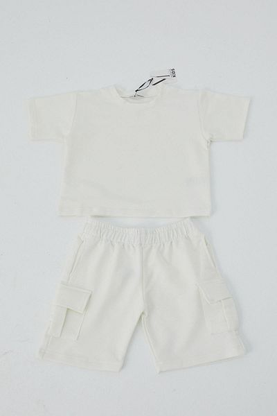 MARKALİSTE Short Sleeve Oversize Set - White