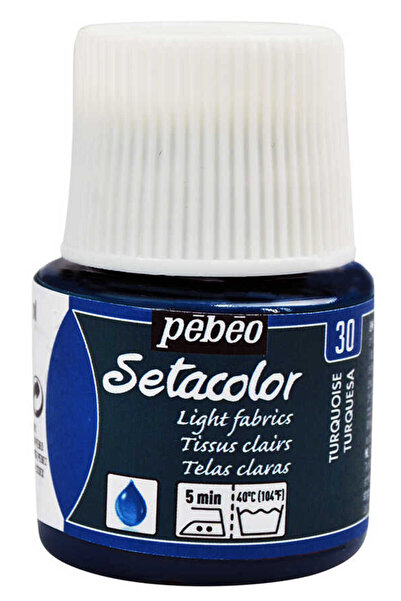 Pebeo Setacolor Transparan Kumaş Boya 45ml Şişe - 30 Turquoise