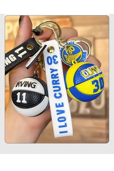 Bizde Ne Yok ki 3D Silicone Luxury Soft Basketball Ball Keychain-Bag Charm