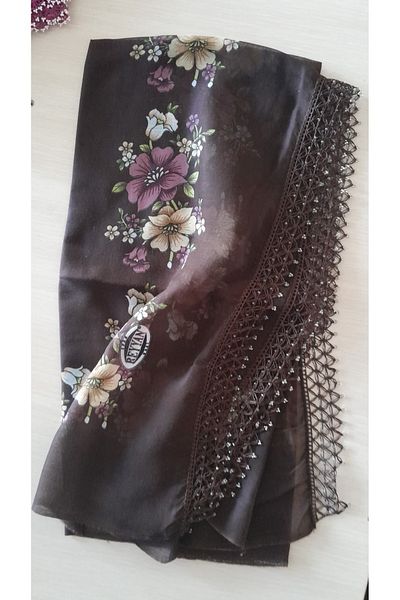 Papatyam Handcrafted Crochet Embroidered 2 Edge Embroidered Writing / Beaded / Vintage / Dowry Yemeni / Reyyan