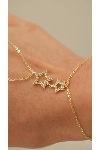 Jerie Star Figure Zircon Stone Detailed Şahmeran
