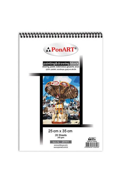 Ponart Painting Drawing Block 25x35cm, 20 Sheets