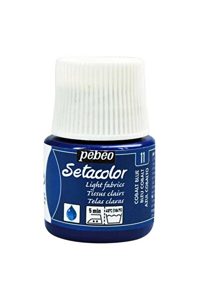 Pebeo Setacolor Transparan Kumaş Boya 45ml Şişe - 11 Bleu Cobalt