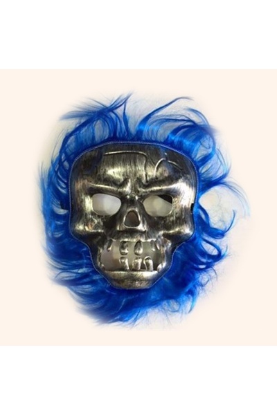 MOBEE قناع الهالوين باللون الأزرق الداكن، قناع تنكري