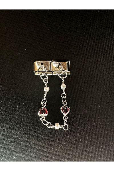 Mutenaura Stainless Steel 2-Piece Nomination Charm