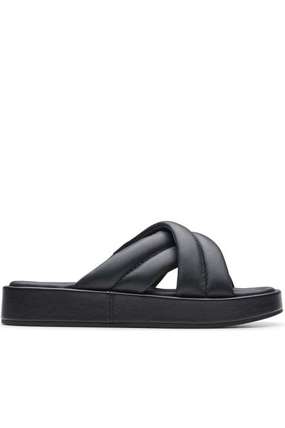 CLARKS Black Slippers Womens Shoes