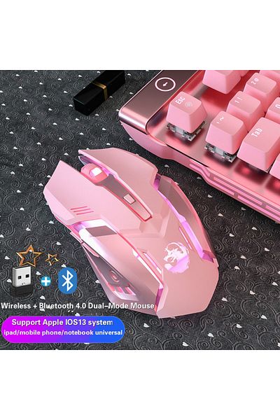 Choice ماوس ألعاب بلوتوث مزدوج الوضع قابل لإعادة الشحن للكمبيوتر ماوس ألعاب RGB لاسلكي USB Mo