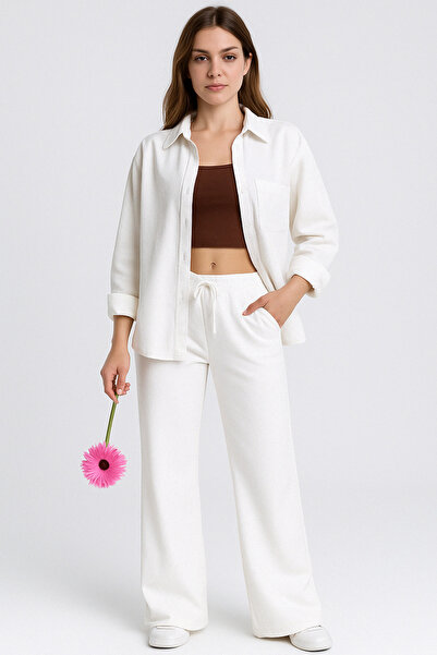 FV Kadın Bol Paça Keten Pantolon