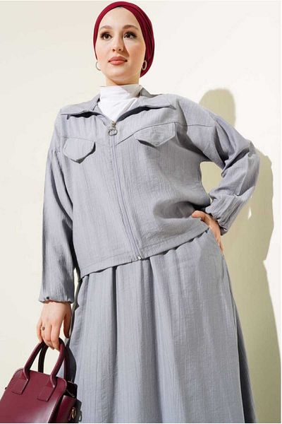 MODA VEDAT Women's Pocket Cover Skirt Double Suit