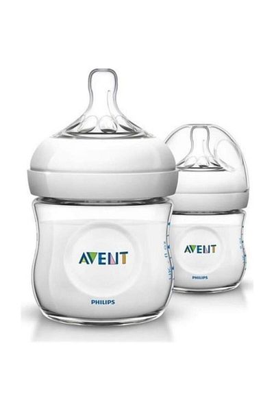 Philips Avent زجاجة أطفال من مادة البولي بروبيلين الطبيعية سعة 125 مل - طقم مكون من قطعتين غير زجاجي