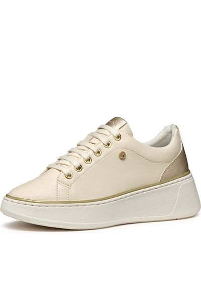 Geox Beige Trainers Womens Shoes