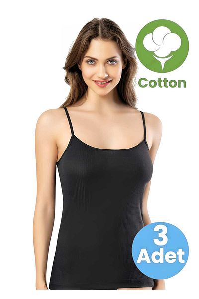 Uniquetrenders Women's 3-Piece Rope Strap Tank Top Report Ribbed Tank Top