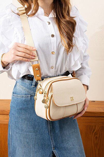 H&D COLLECTİON Geantă de umăr și crossbody din piele moale, cu 5 compartiment...